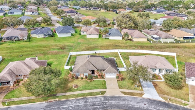 aerial view with a residential view