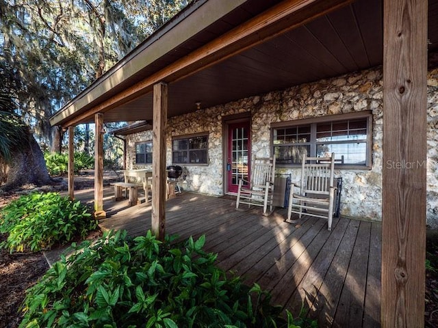 view of wooden terrace