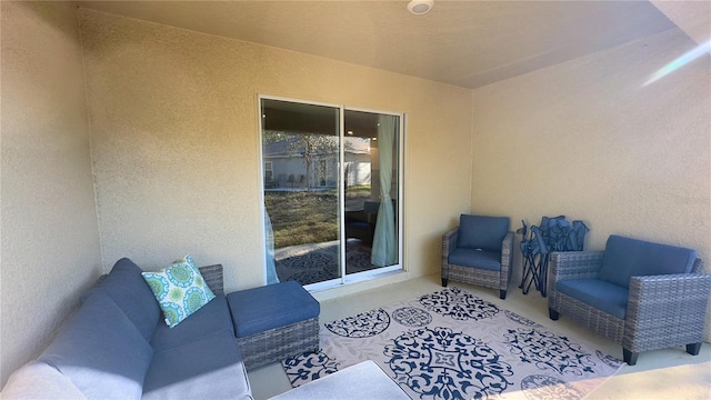 view of patio featuring an outdoor living space