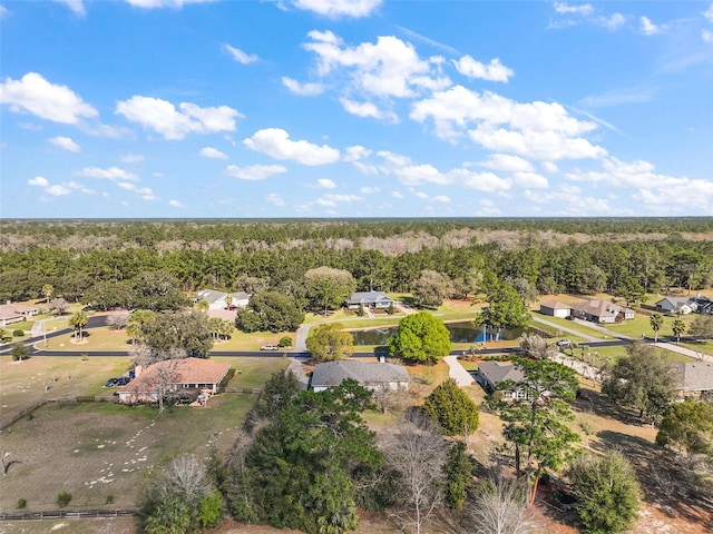 aerial view with a residential view