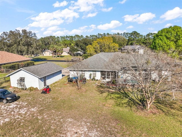 drone / aerial view featuring a residential view