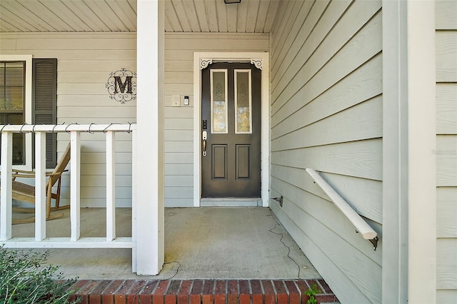 view of doorway to property