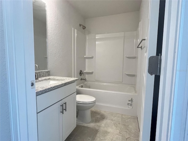 4381 SW 90th Pl, Ocala, FL 34476 - full bath with a textured wall, vanity, and bathtub / shower combination