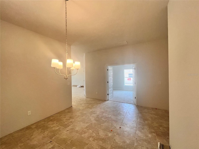 4381 SW 90th Pl, Ocala, FL 34476 - unfurnished room with a chandelier