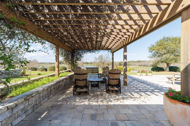 view of patio / terrace with a pergola