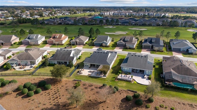 bird's eye view with a residential view