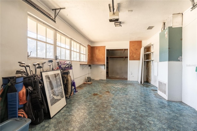 garage featuring visible vents