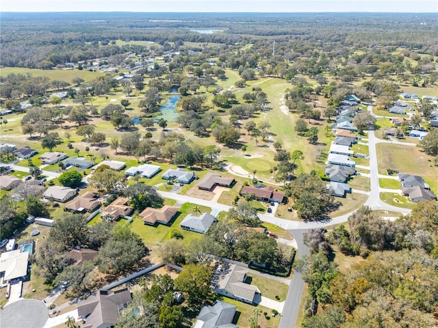 aerial view with a residential view