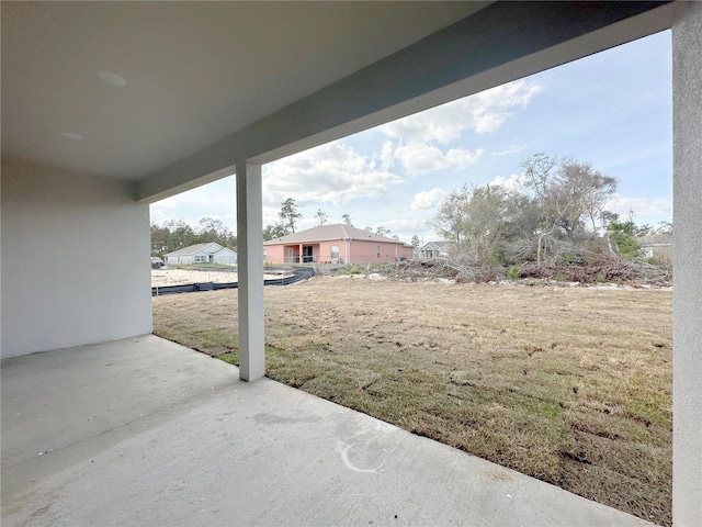 view of yard with a patio area