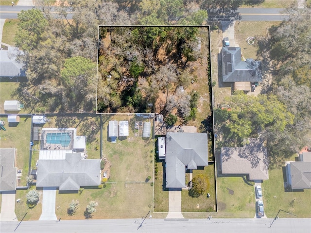 aerial view featuring a residential view