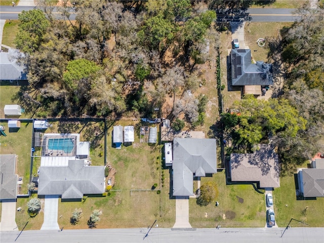 drone / aerial view with a residential view