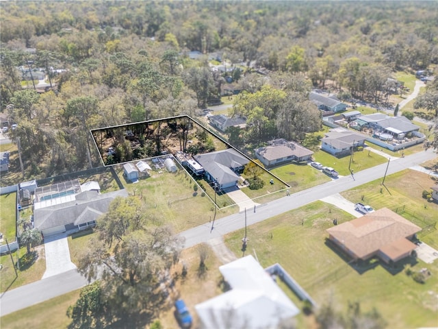 bird's eye view featuring a residential view