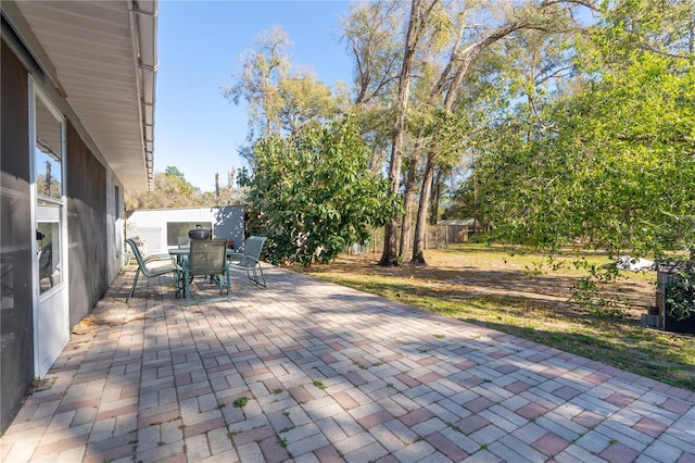 view of patio with outdoor dining space