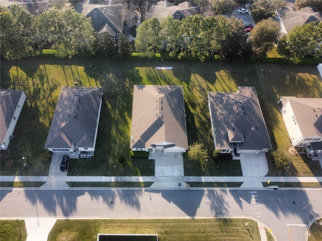 drone / aerial view with a residential view