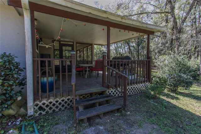 view of wooden deck