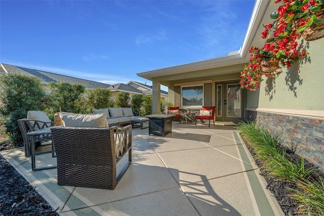 view of patio with an outdoor hangout area