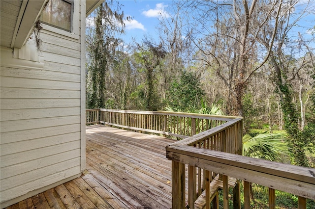 view of wooden deck