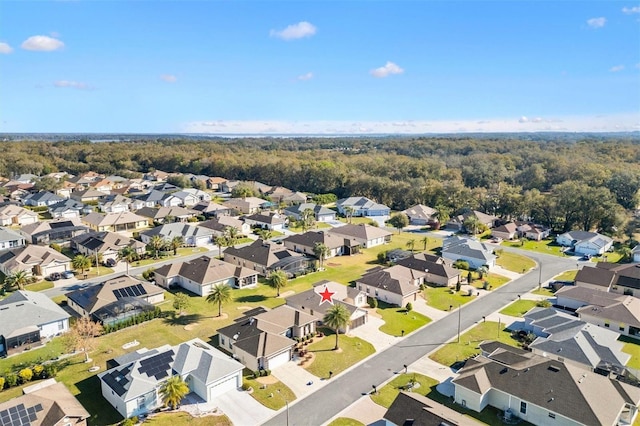 bird's eye view with a residential view