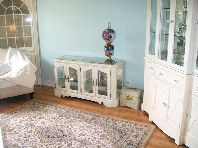 interior details with wood finished floors