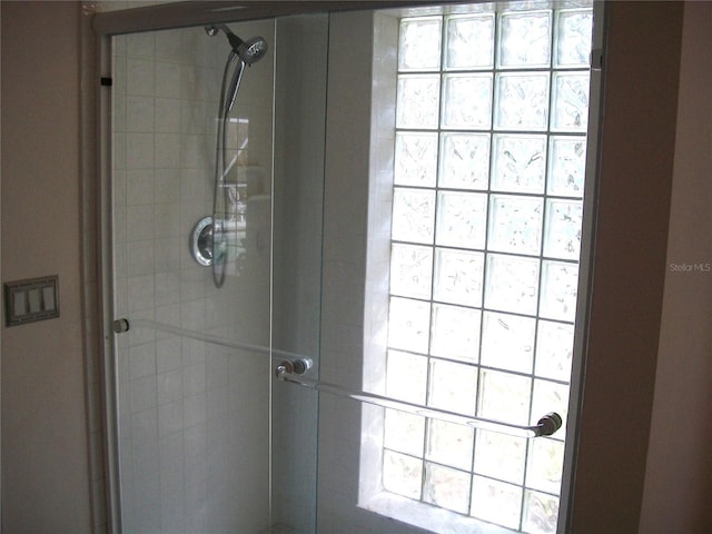 full bath with a shower stall