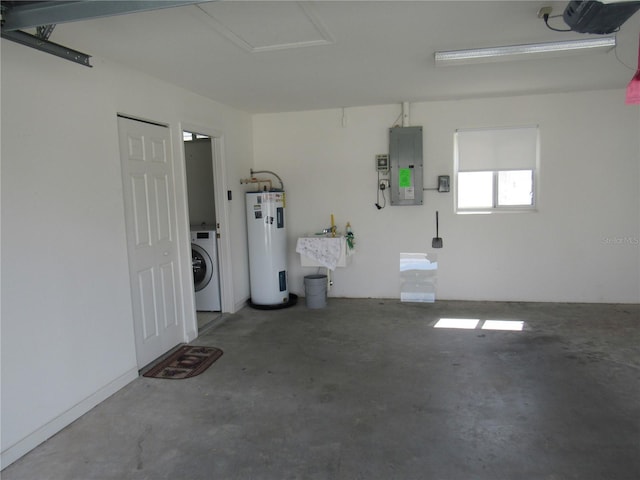 2459 NW 55th Avenue Rd, Ocala, FL 34482 - garage featuring washer / clothes dryer, electric water heater, and electric panel