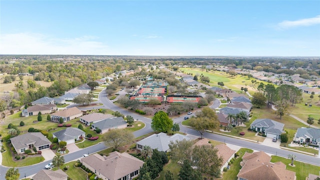 aerial view with a residential view