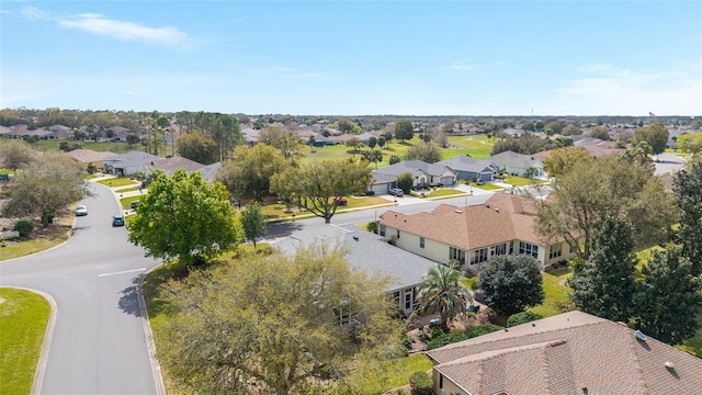 aerial view with a residential view