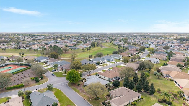 drone / aerial view with a residential view