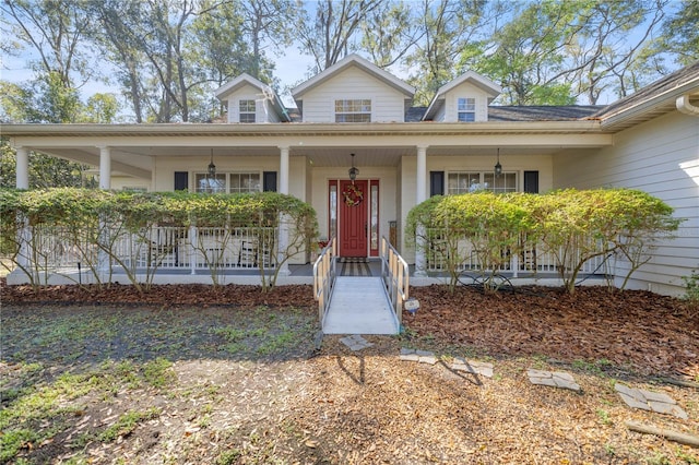 view of front of house featuring a porch