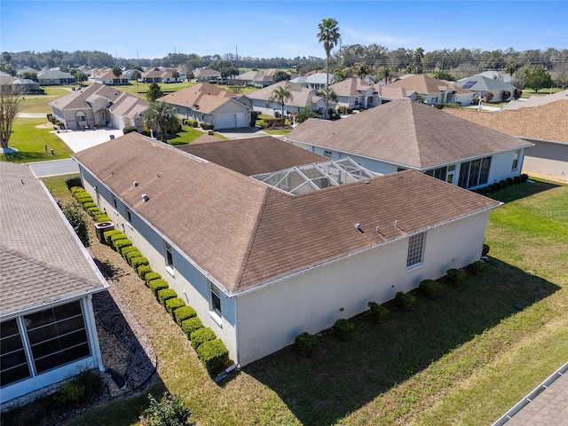 aerial view with a residential view