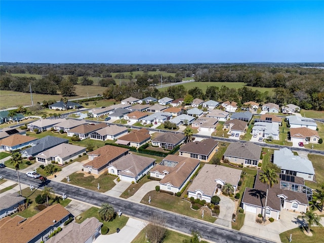 aerial view with a residential view