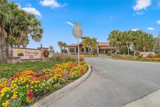 view of community sign