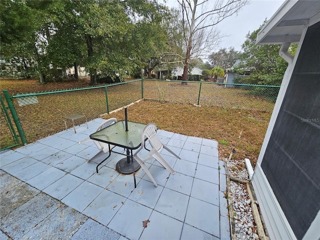 view of patio with a fenced backyard