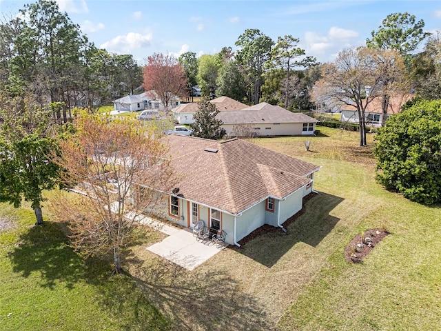 bird's eye view with a residential view