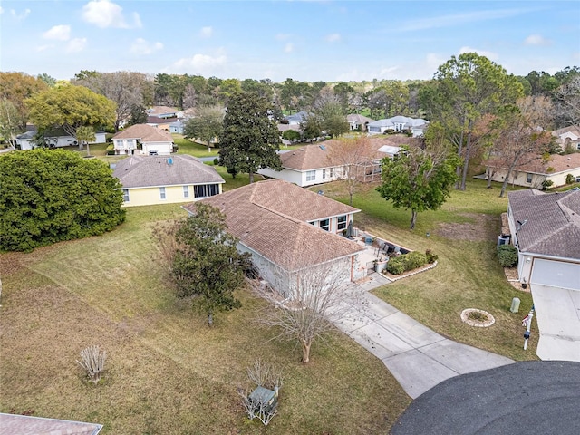 aerial view with a residential view