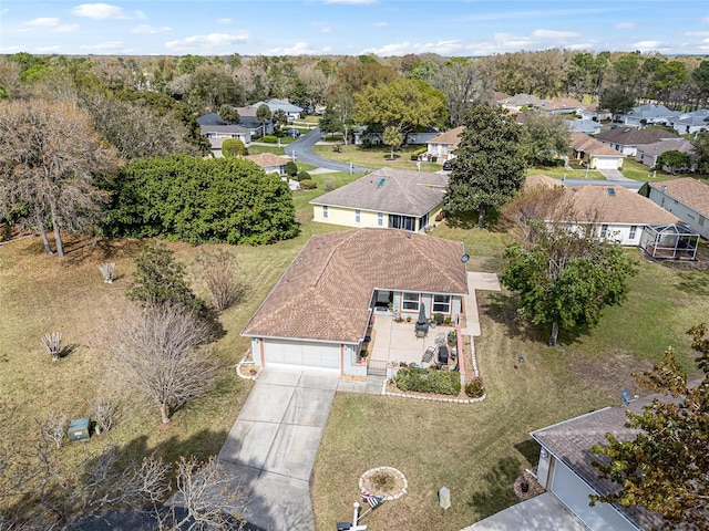 bird's eye view featuring a residential view