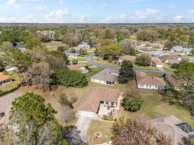 aerial view with a residential view