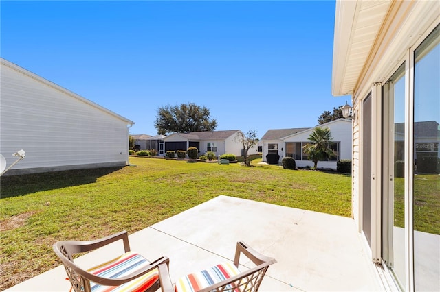 view of patio featuring a residential view