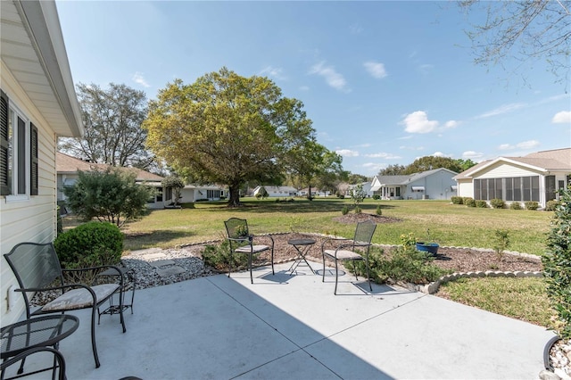 view of patio featuring a residential view