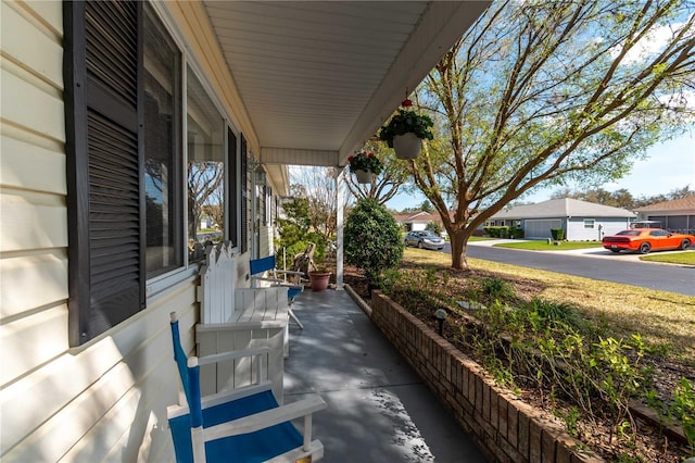 view of patio with a porch