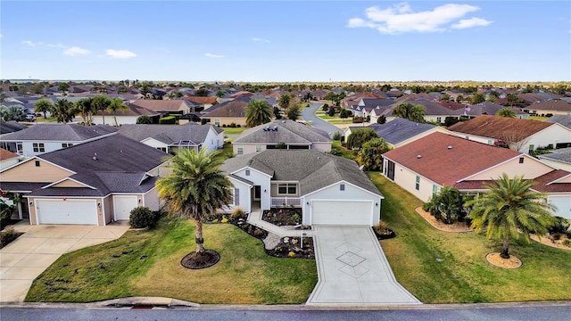 bird's eye view with a residential view