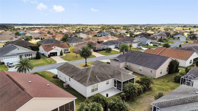 drone / aerial view with a residential view