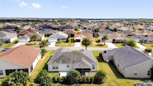 bird's eye view with a residential view