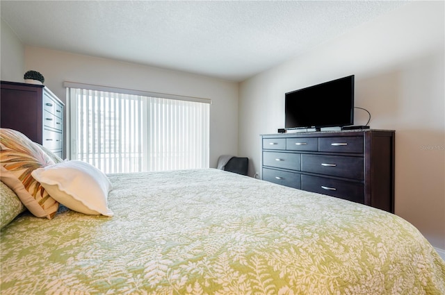 bedroom featuring a textured ceiling