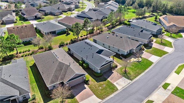 aerial view with a residential view