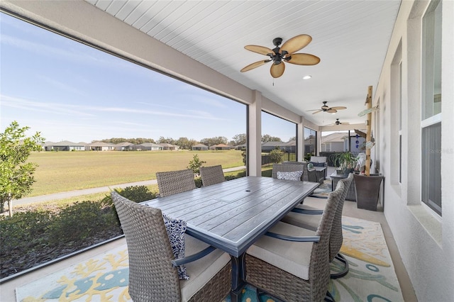 view of sunroom