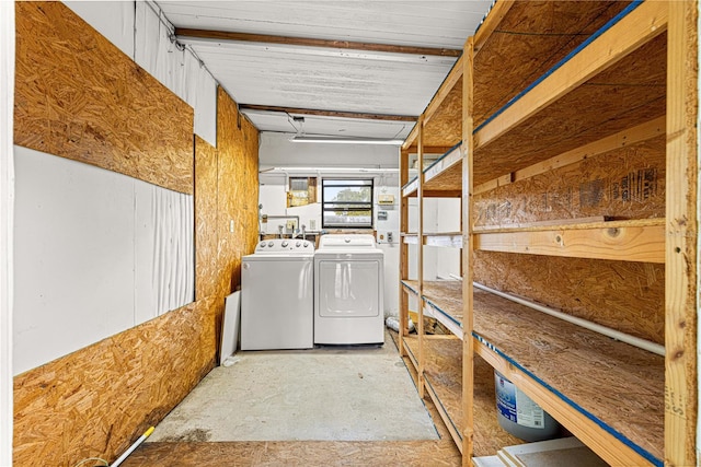 laundry room featuring laundry area and washing machine and clothes dryer