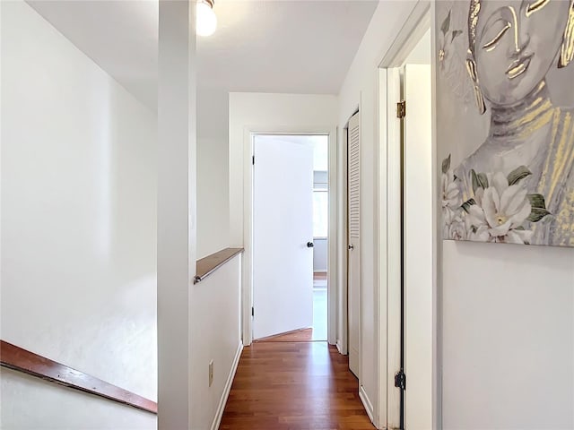 hall featuring wood finished floors