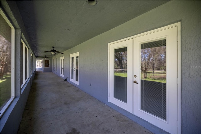 exterior space with french doors