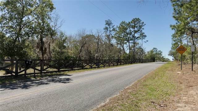 view of road